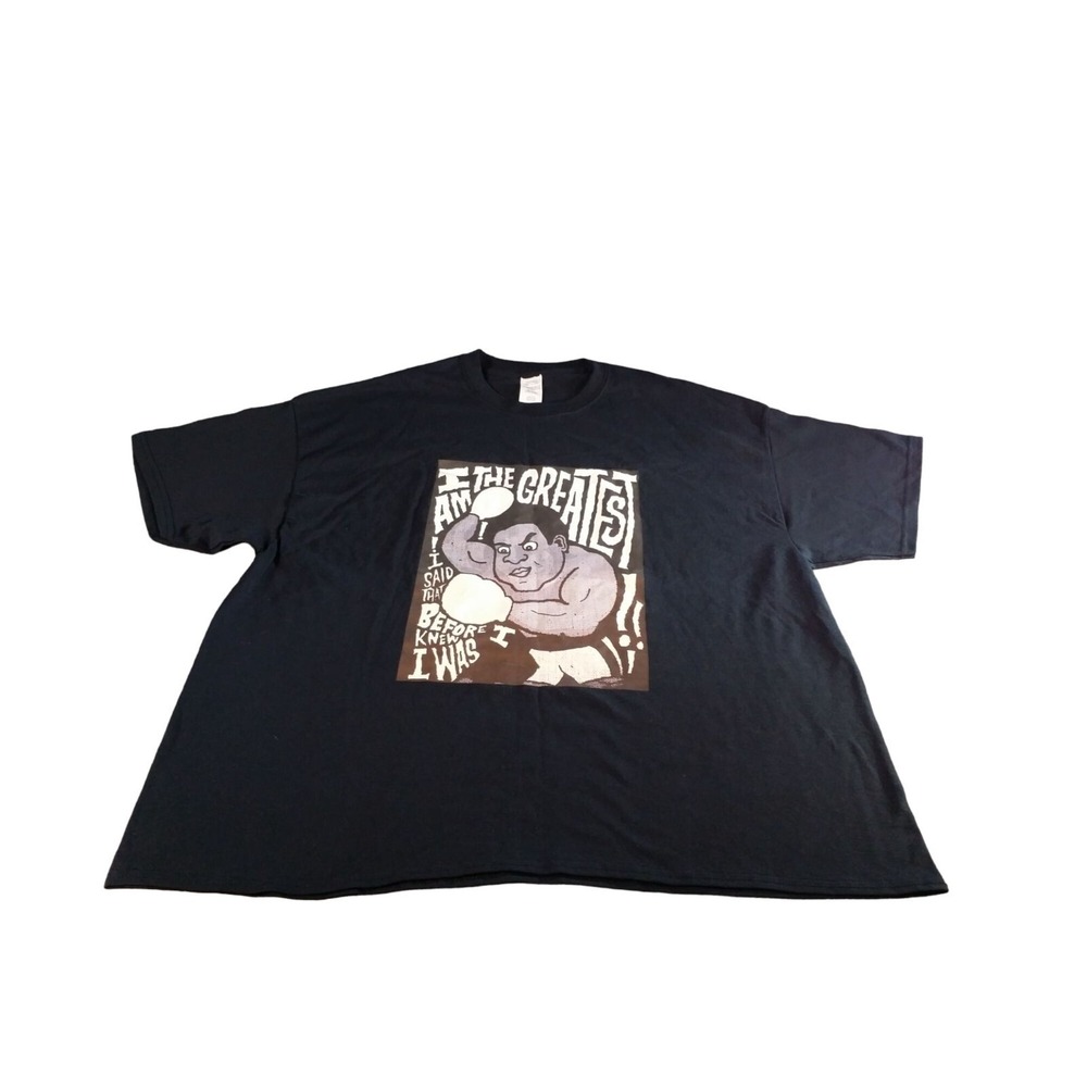 I Am The Greatest Tshirt Mens Sz XXL Black Graphic Print Cartoon Animation Tee
